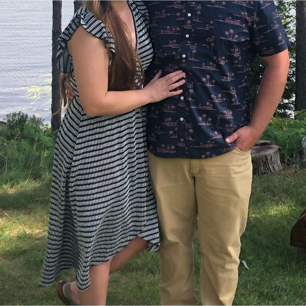 Hi-low Striped Dress